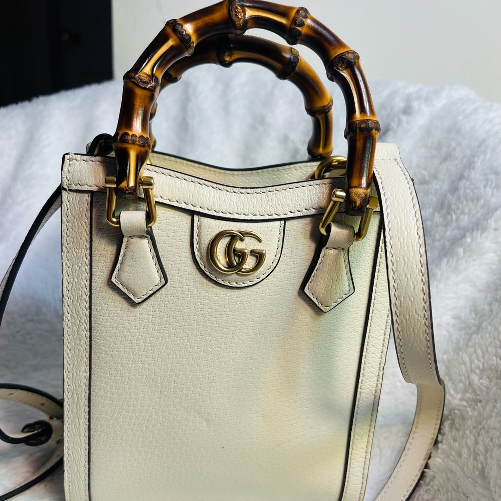 Gucci Cream Mini Bag with Bamboo Handle - Picture 7 of 7